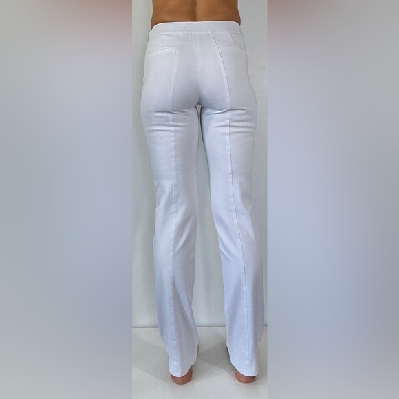 ELIE TAHARI WOMEN White Skinny long pant stretch cotton blend Size 2 US - Picture 5 of 6